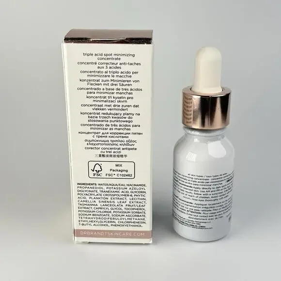 DR.BRANDT Dark Spots No More Triple Acid Spot Minimizing Concentrate 0.5oz - Picture 2 of 3